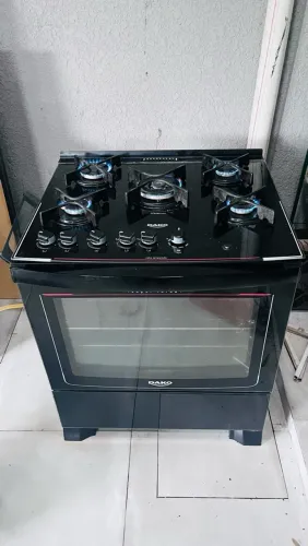 FOGAO 5 BOCAS DAKO - FORNO AMPLO, MESA DE VIDRO E ACENDIMENTO AUTOMA?TICO!