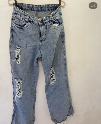 Calça Jeans Wide Leg - Tamanho 42