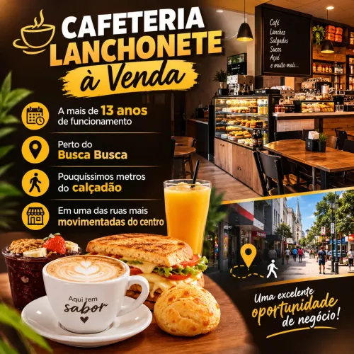 A venda Lanchonete cafeteria muito próximo ao calçadão e busca busca
