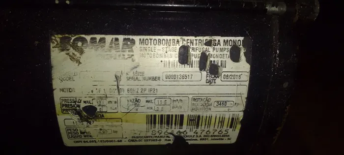 Bomba centrifuga