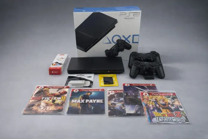 Playstation 2 slim com mais de 7.000 jogos
