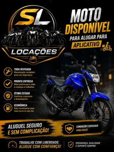 Moto para alugar 250 semana 350 calção