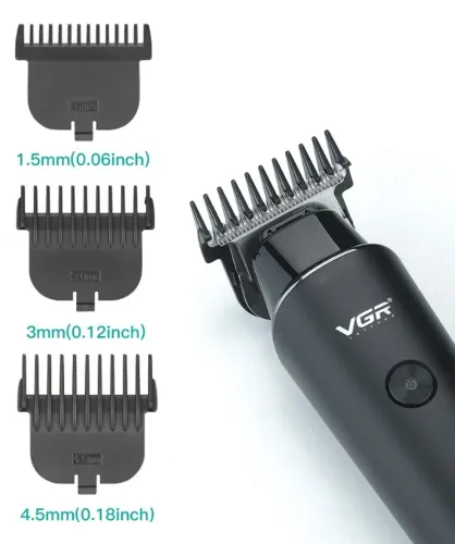Maquininha de Cortar Cabelo Barba Profissional Sem Fio Vgr 937 Display Digital