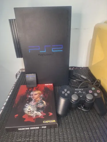 PlayStation 2 Fat Original Sony + Jogo + Sony Network Adapter 