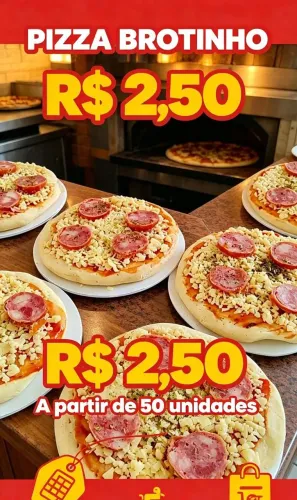 Pizza brotinho para revenda 2,50 pizza de 15 cm