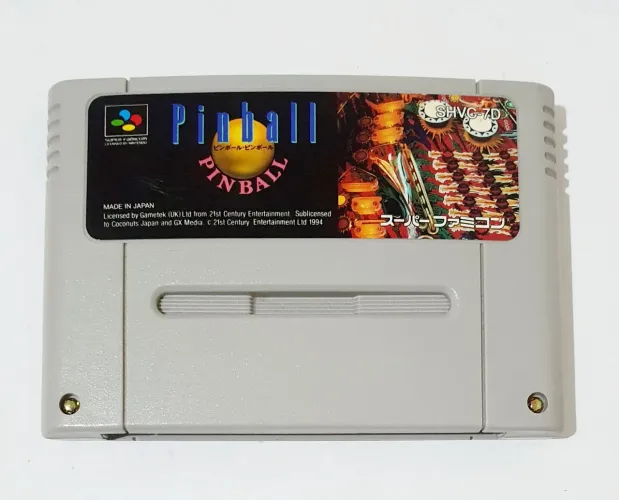 PINBALL PINBALL CARTUCHO 100% ORIGINAL PARA SNES SUPER FAMICOM SUPER NINTENDO ZERADO 