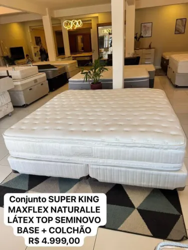 Colchão KING SIZE PURO LÁTEX SEMINOVO - Entrego!