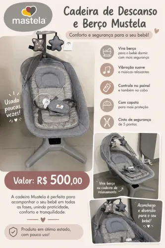 Cadeira e berço mastela