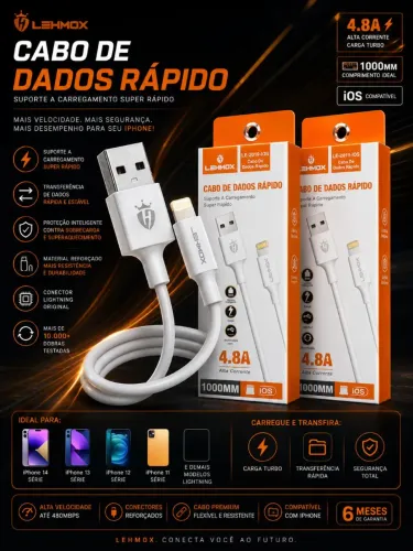 2 Cabos USB para iPhone