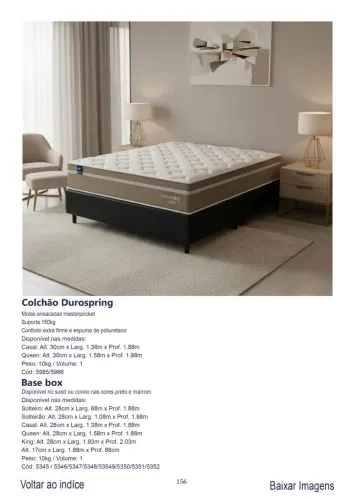 Cama Box Colchão Casal Durosprind Plumatex R$ 1.850,00
