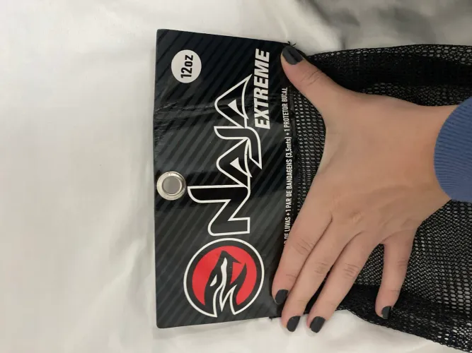 Kit de Boxe Naja: Bandagem + Protetor Bucal + Luvas de Boxe Black - 12 OZ - Adulto
