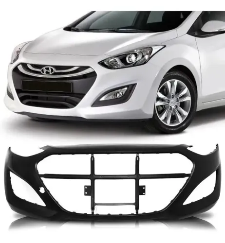 PARACHOQUE HYUNDAI I30 2013/2016 5 PORTAS DIANTEIRO PRETO LISO (FURO FAROL AUXILIAR) 