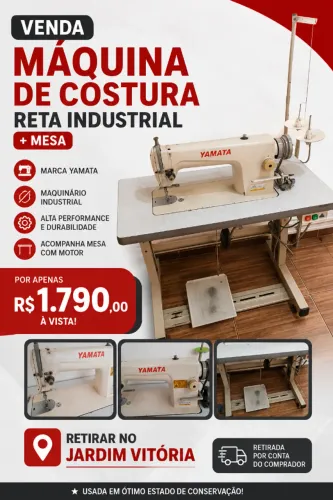 Máquina de costura reta industrial Yamata