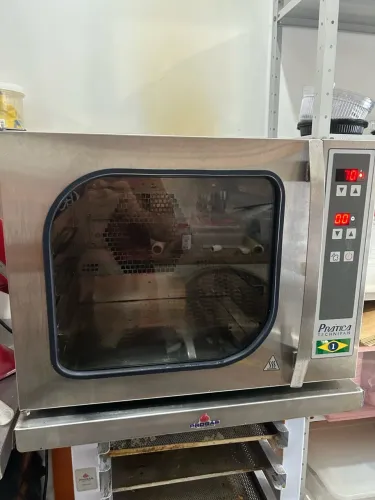 FORNO ELÉTRICO PRÁTICA MINICONV + BASE PROGÁS + 9 ESTEIRAS