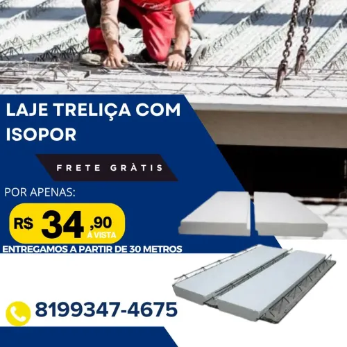 Laje treliça menor valor frete grátis 