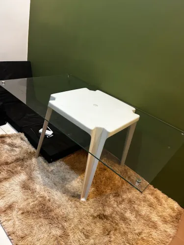 Painel de Vidro 8mm Novo - Tampo de Mesa ou Lousa de Parede | 4 Furos para Fixação