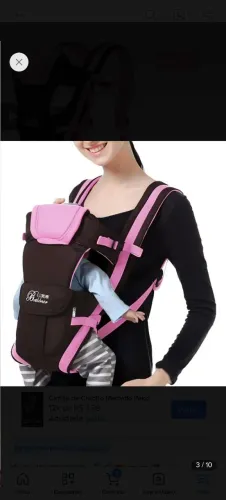 Canguru sling rosa