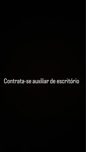 Vaga para auxiliar de escritório