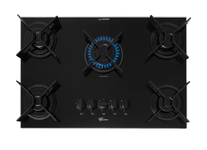 Cooktop Fischer 5 Bocas Fit Line Iron 36325-102672 - Preto