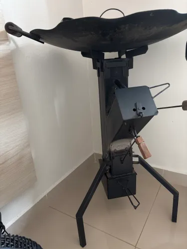 Fogão foguete a lenha 