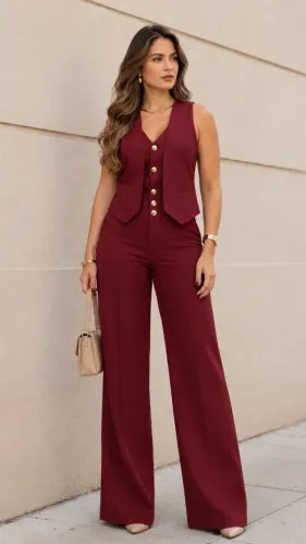 Conjunto Feminino Alfaiataria Vittoria - Elegante e Sofisticado