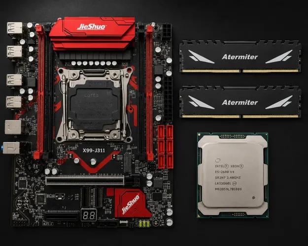 Kit xeon 2680 v4 + x99 js11 + 32GB 3200mhz