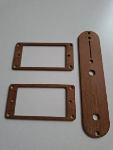 Kit Telecaster Em Madeira Nobre Ipê - Control Plate E Molduras Humbucker