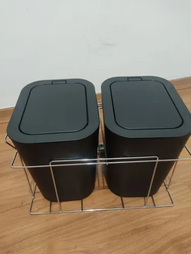 Lixeira dupla de embutir