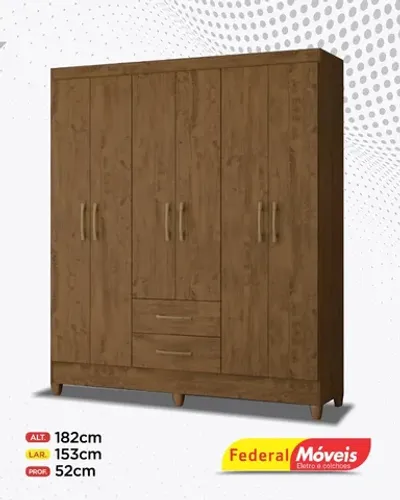 Guarda Roupa Casal 6 Portas 2 Gavetas Direto da Fabrica Fazemos Entrega