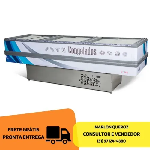 Ilha de Congelados Polar Adesivada 3 Metros Nova