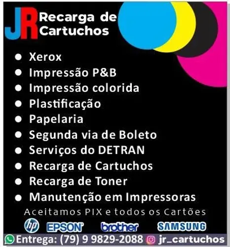 Recarga de toner e cartuchos! Manutenção em impressora! 
