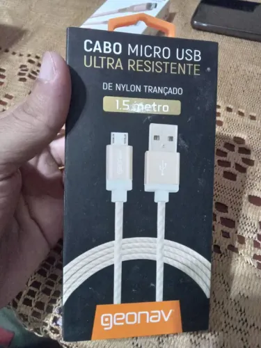 Cabo micro USB trançado em nylon ultra resistente 1,5 m lacrado!