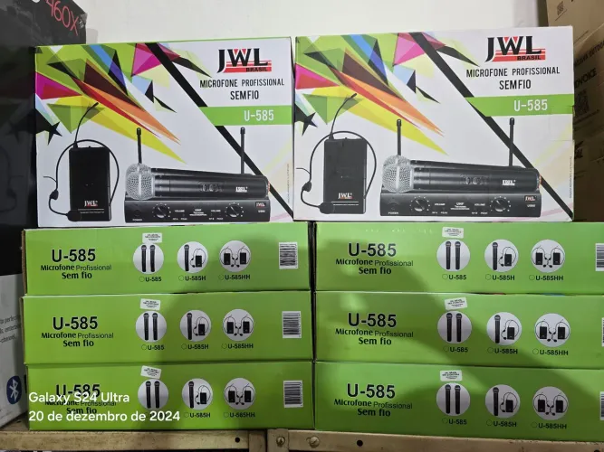 Microfone Sem Fio Profissional JWL U-585