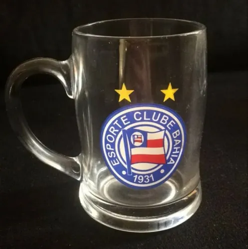 Caneca Cerveja de Vidro Ec Bahia Oficial