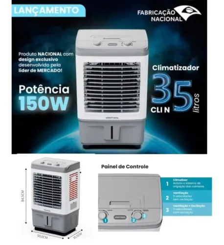 Climatizador de Ar Ventisol 35 Litros - Novo!