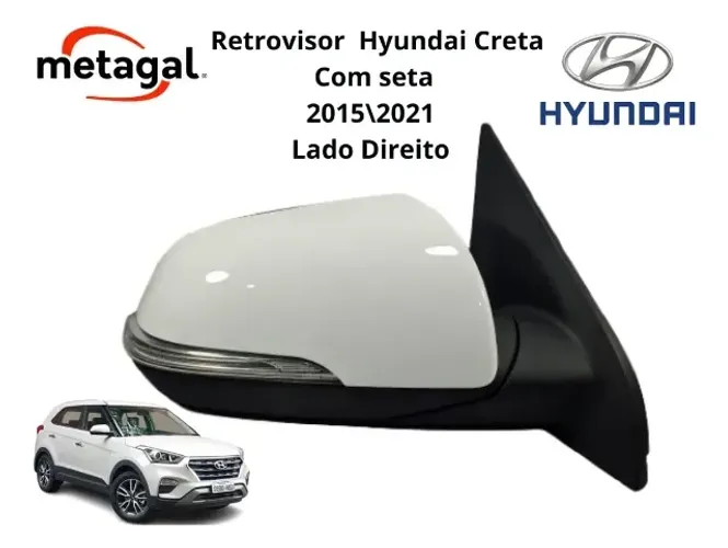 Retrovisor Hyundai Creta 2016 2017 2018 2019/20 Ld (Usado)