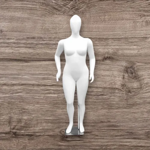 Manequim Feminino plus size Branco - Ideal para Vitrines