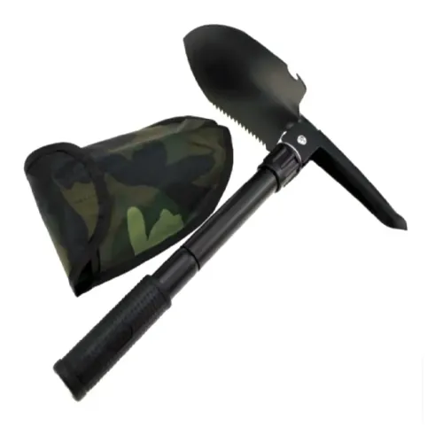 Pá Dobrável Portátil Militar Vira Picareta Para acampamento Camping Várias Funções 