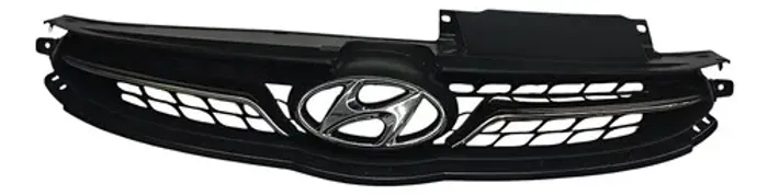 Grade Emblema Parachoque Dianteiro Elantra 2012 2013 Preto Ok
