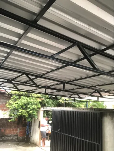 Cobertura metálica garagem