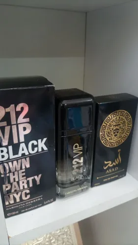 PERFUME IMPORTADO 212 BLACK VIP 100ML GANHE UM ASAD BLACK 50 ML