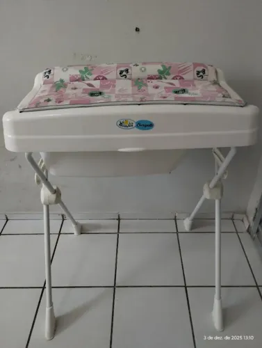  Suporte e Trocador para Banheira de Bebê Burigotto- Millenia Peixinhos (sem banheira)
