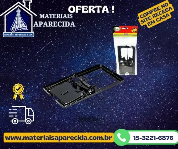 Ratoeira Grande Metal 15CMX8CM Preto ID-4704R IDEA