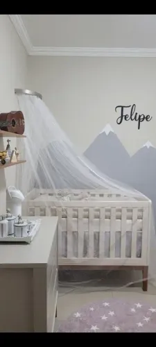 Saia de berço Americano em Linho OffWhite