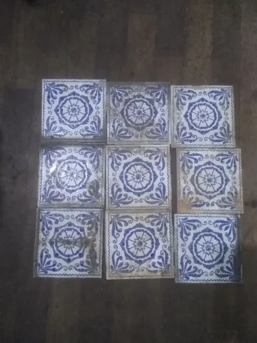Azulejos Antigos Decorativos - 9 Peças