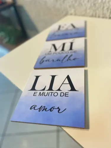 Trio quadros decorativos 