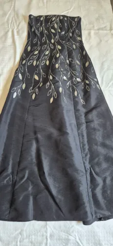 Vestido de festa longo - PRETO - TAFETÁ