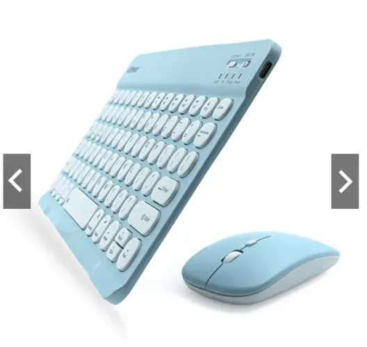 Kit Teclado e Mouse Bluetooth Ultrafino ? Recarregável, Compacto e Elegante