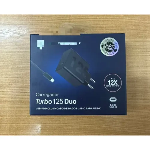 Carregador Turbo 125w Tipo-C Para Todos os telefones celulares tipo-c