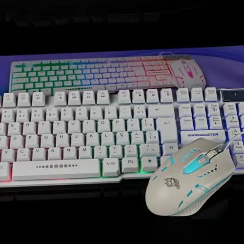 Combo Teclado + Mouse Gamer Branco Kmex *ENTREGA GRÁTIS*